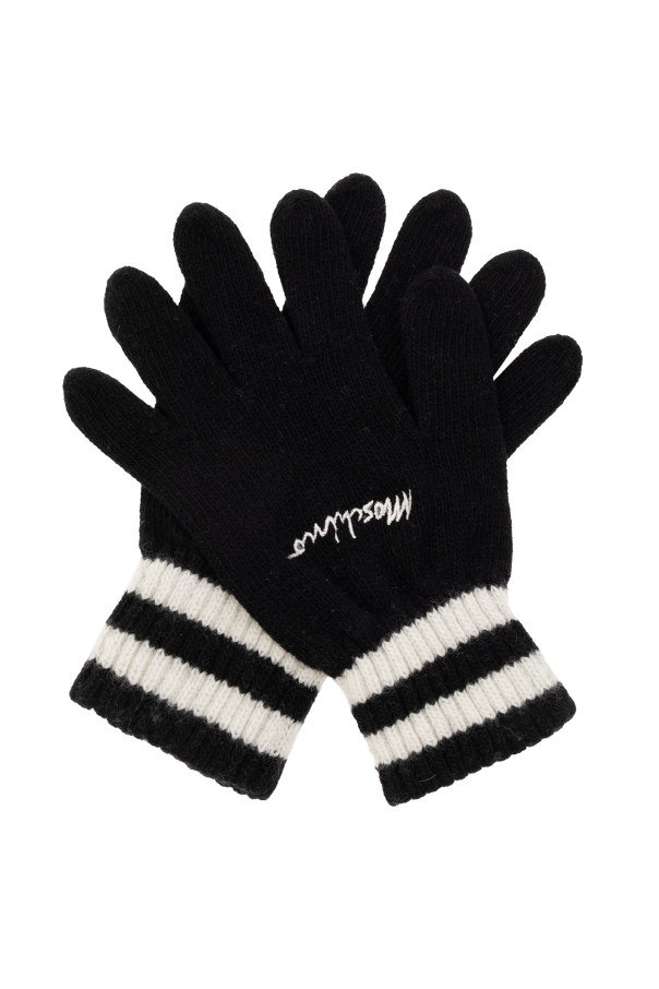 Gloves with logo od Moschino
